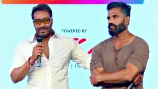 Sunil Shetty And Ajay Devgan  At Tata Sky Next Pioneering Initiative Launch