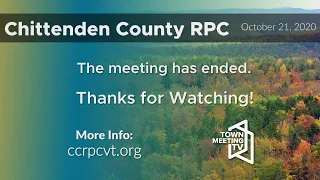 10/21/2020 - Chittenden County Regional Planning Commission