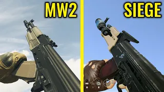 COD MW2 2022 vs Rainbow Six Siege - Weapons Comparison