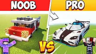 NOOB Vs HACKER : I Cheated In a Super Car Build Challenge 😂