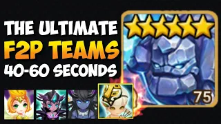 FASTEST/SAFEST 100% F2P Teams Giant Abyss Hard in Summoners War