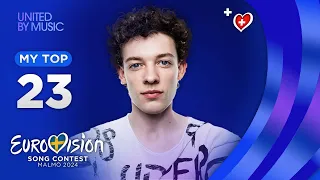 Eurovision 2024: MY TOP 23 (so far) [NEW🇨🇭]