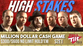 MILLION DOLLAR CASH GAME $300/$600 HIGH STAKES (Phil Ivey, Tony G, Antonius) S2E1