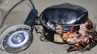 How to scrap refrigerator compressor in easy way for copper