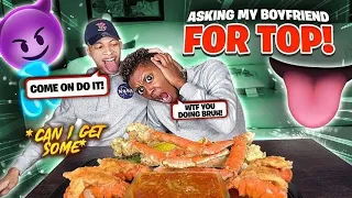 ASKING MY BOYFRIEND FOR “TOP” WHILE DOING A MUKBANG **GOES GOOD** GLO.TWINZ