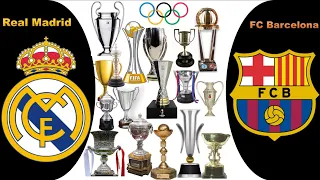 Real Madrid VS FC Barcelone Head to Head All Trophies Compared • Which Club Win Most Trophy