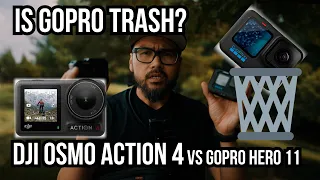 DJI OSMO ACTION 4 vs GO PRO Hero 11 - Is GOPRO Trash ??? #djiaction4 #goprohero11 #Goprohero12