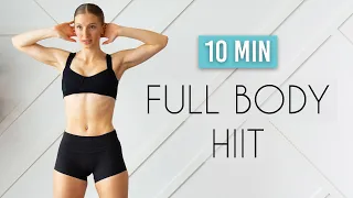 10 min NO JUMPING HIIT (Apartment Friendly, Full Body Fat Burn)