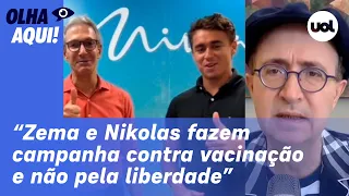 Zema e Nikolas pregarem contra vacinação não é liberdade, é crime, diz Reinaldo Azevedo