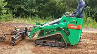 Using Bobcat Dingo With Harley Rake Attachment