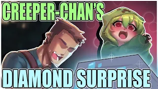 Creeper-Chan's Diamond Surprise For Steve! (Minecraft Comic Dub)