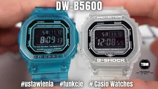 DW B5600 ustawienia, funkcje, aplikacja Casio Watches by Matej, recenzja G Shock