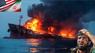 THE FIRST NAVAL BATTLE OF IRAN AND USA! Tanker with a million tons of munitions for the Houthis sunk