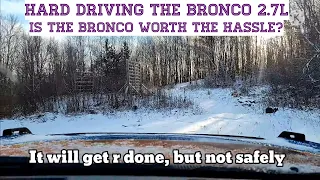 Ford Bronco FIRST DRIVE in Snow and backroads! So how is the Acceleration, tires, Bendies, Comfort?