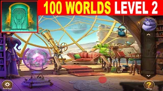 100 Worlds LEVEL 2 Walkthrough - Escape Room Game 100 Worlds Guide