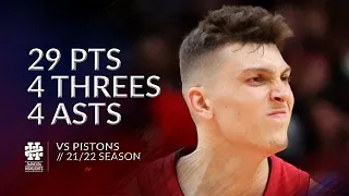 Tyler Herro 29 pts 4 threes 4 asts vs Pistons 21/22 season