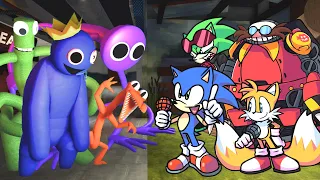 FNF RAINBOW FRIENDS vs SONIC Character Test 🎶 Friends To Your End but SONIC Characters Sing It