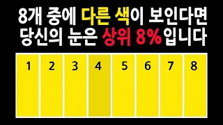 당신의 시력은 얼마나 좋은가요?  색감 시력 컬러테스트