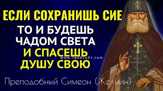 Если сохранишь сие, то и будешь чадом Света  – спасешь душу свою - Преподобный Симеон (Желнин)