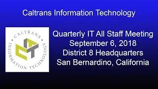 Quarterly IT All Staff Meeting 9/6/18