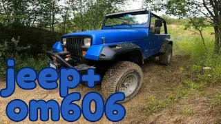 Jeep Wrangler  YJ Projekt  MB OM606 300TD  " małe kłopoty na piaskach " Diesel musi dymić ...