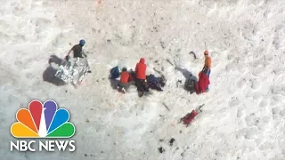 Dramatic Helicopter Rescue Of Stranded Mount Hood Climbers | NBC News