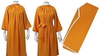 👌Very Easy Elastic Neck Designer Dress Cutting and Sewing in 10 minutes