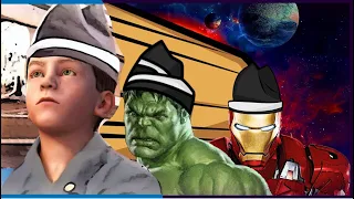 Avengers and Polar Express Coffin Dance Mashup @Ozyrys