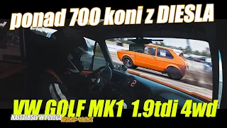 VW Golf MK1 1.9 TDI 4wd ponad 700 koni - Najszybszy DIESEL w Polsce od DAN VAG