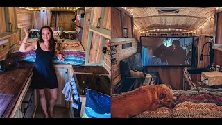 Van Tour | Solo Female Vanlife in Transit Camper Conversion With Oven & Home Theater | Ep.1