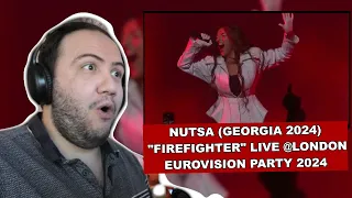 🇬🇪 Nutsa "Firefighter" (Georgia 2024) - LIVE @London Eurovision Party 2024 | TEACHER PAUL REACTS