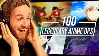 Singer Reacts | TOP 100 LEGENDARY ANIME OPENINGS