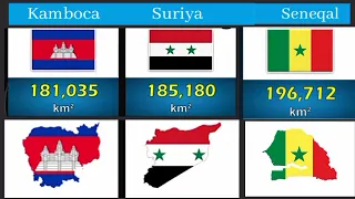 195 Ölkə Ölçü Müqayisəsi 2024 |  Ən Kiçikdən Ən Böyükə Ölkə