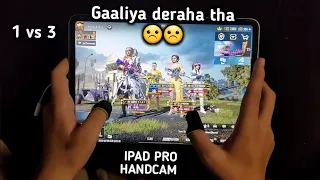 3 PRO M24 PLAYERS CHALLENGED ME FOR 1 VS 3 | IPAD PRO M1 CHIP 4-FINGERS CLAW HANDCAM