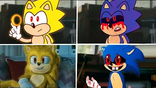 Sonic The Hedgehog Movie SONIC EXE DANCING vs SUPER SONIC Uh Meow All Designs Compilation