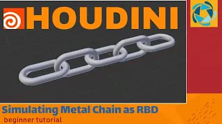 Houdini Beginner Tutorial: Rigging RBD chain with Constraints for simulation, ( Hip file included)