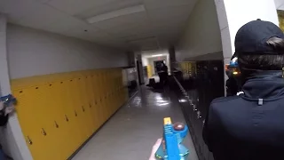 EPIC LASER TAG BATTLE IN MY SCHOOL!! (Part One)