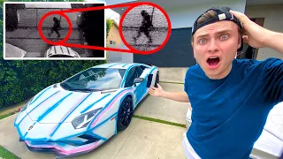 SOMEONE DESTROYED MY LAMBO!! (Caught on Camera)