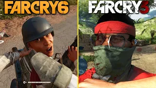 Far Cry 6 vs Far Cry 3  | Healing vs. Melee Takedown Animations (Direct Comparison)