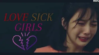 KOREAN SAD MULTIFEMALE||BLACPINK LOVE SICK GIRLS ||(FMV)