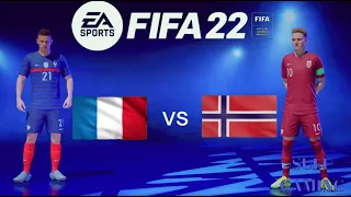 FIFA 22 - Mbappe vs Haaland, France vs Norway Full match and Highlight, FIFA22 on PS4