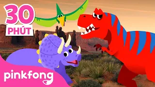 Bài hát nổi tiếng về khủng long | Tyrannosaurus Rex + trộn lộn | Pinkfong! Những bài hát cho trẻ em