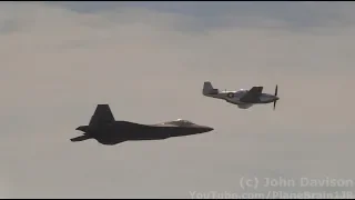 2018 Jones Beach Air Show - F-22 Raptor Demo & USAF Heritage Flight