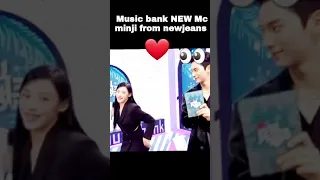 music bank new MC minji from new jeans #newjeans