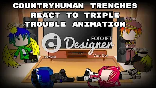 Countryhuman Trenches react to Triple Trouble animation remake (Gacha Club)