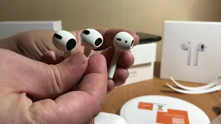 AirPods 3 в детальном сравнении с AirPods Pro и обычными AirPods. Эволюция дизайна беспроводных.