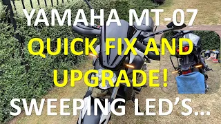 E9 - Yamaha MT-07/FZ-07 - Fixing my indicator switch controller, upgrading to sequential LED's...