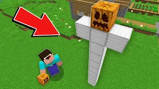 Minecraft NOOB vs PRO: WHY NOOB SPAWN THE TALLEST GOLEM IN THE VILLAGE ? Challenge 100% trolling
