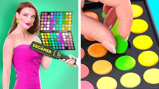 COLAR CHICLE EN EL MAQUILLAJE! || Divertidos trucos de comida de TikTok por 123 GO! GOLD