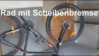 Fahrrad Scheibenbremse Vorderrad ausbauen und einbauen Fehler vermeiden Vorderrad mit Bremsscheibe